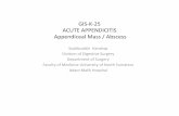 GIS-K-25 ACUTE APPENDICITIS Appendiceal Mass / Abscessocw.usu.ac.id/course/download/1110000120-gastrointestinal-system/... · GIS-K-25 ACUTE APPENDICITIS Appendiceal Mass / Abscess