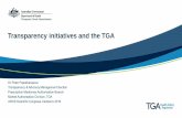 Transparency initiatives and the TGA · co-authored with the European ... Survey findings on Australian public assessment reports (AusPARs): ... Transparency initiatives and the TGA