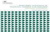 Night flight restrictions at Heathrow, Gatwick and ... · Night flight restrictions at Heathrow, ... options to replace the existing night flight restrictions at Heathrow, Gatwick