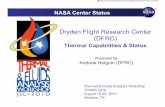 Dryden Flight Research Center (DFRC) - NASA Flight Research Center (DFRC) ... • Flight qualified instrumentation (thermocouples, ... – Blackbody furnace ...