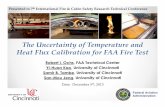 The Uncertainty of Temperature and Heat Flux Calibration ... Uncertainty of Temperature and Heat Flux Calibration for FAA ... required to ensure that the flame is qualified to simulate