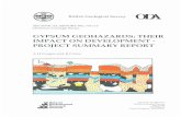 British Geological Survey · British Geological Survey TECHNICAL REPORT WC/97/17 Overseas Geology Series GYPSUM GEOHAZARDS: THEIR IMPACT ON DEVELOPMENT - …Authors: Anthony H Cooper
