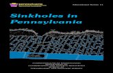 Sinkholes in Pennsylvania · Information about sinkholes in Pennsylvania is pertinent to planning ... Acids react differently when placed in contact with limestone than they
