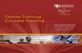 Onsite Training Courses Catalog ·  · 2009-12-22Onsite Training Courses Catalog ... strong and effective leaders in: • Federal Acquisition Management • Federal Government Contracting