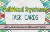 28 Review Task Cards about: Autocracy, Oligarchy, Democracy… Review Task Cards about: Autocracy, Oligarchy, Democracy, Federal, Unitary, Confederation, Presidential Democracy, Parliamentary