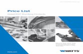 Price List - Watts Water Technologies | Welcome Watts ...media.wattswater.com/PL-WaterPEX.pdf · 2017 WATERPEX PRICE LIST WaterPEX® Plumbing Products ... electronic format, ... pressure