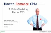 How to Market to CPAs Romance - Horsesmouthimages.horsesmouth.com/gfx/pdf/CPA_Marketing_6-23-15.pdfHow to Market to CPAs A 10-Step Marketing Plan for 2015 Romance "Advisors, in all
