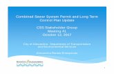 Combined Sewer System Permit and Long Term Control Plan ... · PRESENTATION OUTLINE Purpose and Goals ... Review and monitor the preparation of the Long Term Control ... CSS Permit