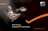 ICAP Group profile · ICAP Group Corporate Presentation September 2015 ... ICAP Group is among TRUE LEADERS companies and groups for 4 years in a row (2011-2014)