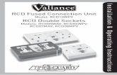 RCD Fused Connection Unit - Farnell element14 · RCD Fused Connection Unit Model: RCD10WPV RCD Double Sockets ... cable clamp groove and tighten down the clamp box to retain ... Trip