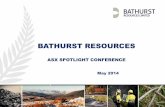 BATHURST RESOURCES - ASX€¦ · This presentation has been prepared by and issued by Bathurst Resources Limited ... ♦ Haul road completed and site preparation commenced