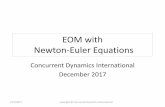 EOM with Newton-Euler Equations - Multibody dynamics...Skew matrix notation: 0 , if , , 0 ªº «» «» ªº¬¼ «»¬¼ zy z x x y z yx aa a a a a a a a aa gical order in the following