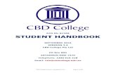 RTO ID: 91399 STUDENT HANDBOOK - CBD College€¦ ·  · 2018-03-22CBD College Student Handbook V2.4 Page 1 of 25 RTO ID: 91399 STUDENT HANDBOOK SEPTEMBER 2016 VERSION 2.4 CBD College