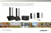 Panaray Sound-Reinforcement Loudspeakers · quality through use of eight 4.5-inch ... Panaray sound-reinforcement loudspeakers feature full-range cone transducers in ... (-10 dB)