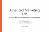 Digital Marketing Lab - WordPress.com · 01.09.2014 · Advanced Marketing Lab ... Emarketing Excellence: Planning and Optimizing your Digital Marketing, 4e, Dave Chaffey and PR Smith,
