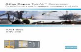 Atlas Copco TwinAir™ Compressor - LECTURA Specs · Dedicated design The TwinAir™ is designed with dedicated material selections, high speciﬁcation coatings and proven Atlas
