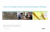 Focus on Geology to Define Subsurface Migration … Sequence Stratigraphy (ESSEnvironmental Sequence Stratigraphy (ESS) Process Borehole Log Borehole Log toto Graphic Grainsize Log