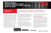 DATA SHEET BROCADE … · Application Delivery Application Delivery Controllers for Next-Generation Data Centers BROCADE SERVERIRON ADX 1000, 4000, AND 10000 SWITCHES DATA SHEET