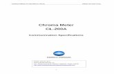 Chroma Meter CL-200A - konicaminolta.com.cn · KONICA MINOLTA TECHNICAL NOTE KMSE CS-A32T.0100 1. Introduction . This document explains how to communicate with the Chroma Meter CL