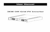 User Manual 3KW Off-Grid PV Inverter · 3KW Off-Grid PV Inverter User Manual . ... so that the solar inverter can be easily attached to the wall. After that, the device should be