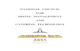 NATIONAL COUNCIL FOR HOTEL MANAGEMENT AND CATERING TECHNOLOGY ·  · 2011-08-05National Council for Hotel Management & Catering Technology, ... Hotel Management and Catering Technology,