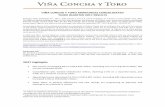 VIÑA CONCHA Y TORO ANNOUNCES CONSOLIDATED THIRD QUARTER ...€¦ · VIÑA CONCHA Y TORO ANNOUNCES CONSOLIDATED THIRD QUARTER 2017 RESULTS Santiago, Chile, November 6th, 2017 - Viña