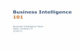 Business Intelligence 101 - Fordham University€¢ In 1989, Howard Dresner proposed "business intelligence" as an umbrella term •Assumption, Guesswork, ... •Talend Data Integration