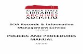 SOA Records & Information Management Servicearchives.alaska.gov/pdfs/records_management/records_management...SOA Records & Information Management Service (ASA/RIMS) POLICIES AND PROCEDURES