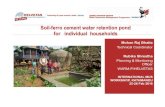 Soil-ferro cement water retention pond for individual ... cement water retention pond for individual households Mohan Raj Bhatta Technical Coordinator Rubika Shrestha Planning & Monitoring