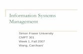 Information Systems Management - Computing Science · Information Systems Management in ... Information management focuses on concepts ... importance and complexity of IT: