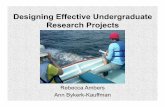 Designing Effective Undergraduate Research Projects · Designing Effective Undergraduate Research Projects Rebecca Ambers ... (CUR) . Information and booklets on undergraduate research,