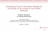 Challenging Column Generation Models for the Design of ... · Challenging Column Generation Models for ... For a given backbone network: Physical Topology GP = ... A logical topology