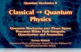Classical Quantum Physics - Howard Universityphysics1.howard.edu/~thubsch/QM2/Slides/D10.pdf · Feynman-Hibbs Path-Integrals Classical ! Quantum Physics 12 So, For inﬁnitesimal