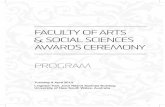 FACULTY OF ARTS SOCIAL SCIENCES AWARDS CEREMONY … · faculty of arts social sciences awards ceremony ... ‘spain’ by chick corea ... faculty of arts & social sciences
