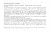 The Development of Private International Law in Albania · The Development of Private International Law in Albania Ilda ... that Republic of Albania ... Presidium of the National