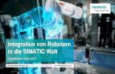Integration von Robotern in die SIMATIC Welt ... · mxAutomation MotoLogix Command Slave Unival PLC ... Ansteuerung FB KR C4 RC8 CS8C DX200 PROFINET PROFINET PROFINET Siemens Roboterapplikation