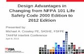 Design Advantages in Changing from NFPA 101 Life …c.ymcdn.com/sites/ · Design Advantages in Changing from NFPA 101 Life Safety Code 2000 Edition to 2012 Edition Presented by: ...