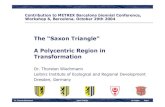 The “Saxon Triangle” A Polycentric Region in Transformation€¦ · Dr. Thorsten Wiechmann Saxon Triangle 29.10.2004 Page 1 The “Saxon Triangle” A Polycentric Region in Transformation