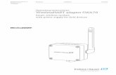 Operating Instructions WirelessHART adapter … Products Solutions Services Version 2.40.xx 71339586 Operating Instructions WirelessHART adapter SWA70 Smart wireless module with power