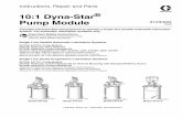 10:1 Dyna-Star Pump Module - Graco Inc. · 10:1 Dyna-Star® Pump Module ... Pump Module 247705: Hydraulic Control Module Kit for Remote Mounting with Standard Refinery Drums ... Pump