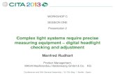 Complex light systems require precise measuring equipment ...citainsp.org/wp-content/.../2016/02/WSHC1-P2fPPT-Manfred-Rudhart.pdf · Complex light systems require precise measuring