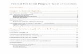 Federal Pell Grant Program Table of Contents · Federal Pell Grant Program Table of Contents ... 13 DETERMINING ... and those responsibilities are discussed in this publication.