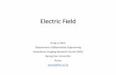Electric Field - ejwoo.com Hee University Korea ... Gauss’ law relates the net fluxϕof an electric field through a closed surface (a Gaussian surface) to the net charge q enc that