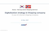 A case of a Korean shipping company - Innovasjon Norge€¦ · A case of a Korean shipping company. 16 Nov. 2017. Korea – Norway Green Shipping Seminar ... • EDMS : Electronic
