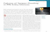 Tamper-Proofing Failures of Tamper-Proofing in PIN …sec.cs.ucl.ac.uk/users/smurdoch/papers/ieeesp09tamper.pdf · Failures of Tamper-Proofing in PIN Entry Devices ... Saar Drimer,