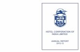 HOTEL CORPORATION OF INDIA LIMITED · HOTEL CORPORATION OF INDIA LIMITED. ii. HCI iii CONTENTS Page No. 1. Board of Directors 1 2. Directors’ Report 2 ... TRAINING & DEVELOPMENT:
