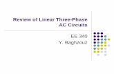Review of Linear Three-Phase AC Circuits - egr.unlv.edueebag/Review of 3-Phase Ckts.pdf · Advantages of 3-Phase Systems . Balanced 3-Phase Systems . 3-Phase Voltage Source . Neutral