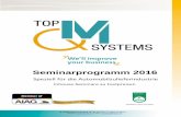 Seminarprogramm 2016 - technische-sauberkeit-support.detechnische-sauberkeit-support.de/de/leistungen/schulung-training/... · Daimler, BMW, VW, Opel, MAN, Magna, Deutz, ... PPAP