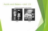 Acids and Bases – Unit 13 - Katy Independent School …staff.katyisd.org/sites/khschem/Chemistry Documents/Unit...Chemistry of Acids and Bases 1. Watch video and complete worksheet
