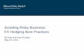 Avoiding Risky Business: FX Hedging Best Practices · Avoiding Risky Business: FX Hedging Best Practices ... denominated in foreign currency •Strategic transactions ... Definition